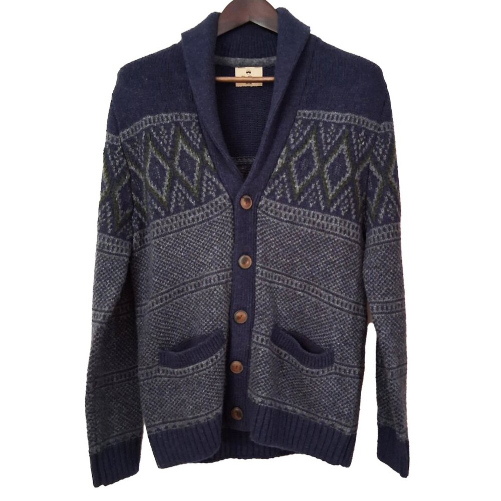 Shawl Collar Grandpacore Cardigan WINDRIVER Grandpa Button-Up Sweater Unisex EUC